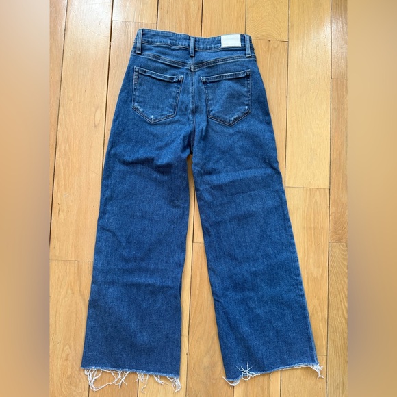 PAIGE Blue Flare Wide Leg Jeans High-Rise - Picture 2 of 8